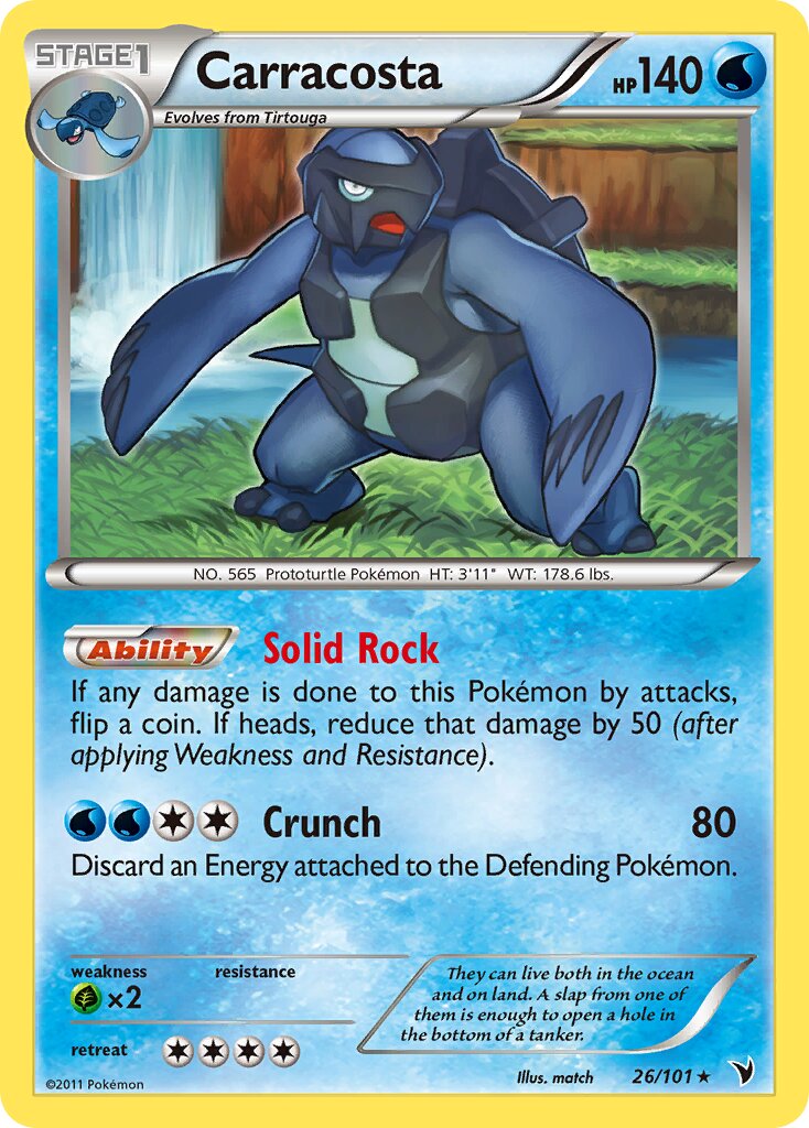 Carracosta 026/101 — Noble Victories (English Pokémon TCG card)