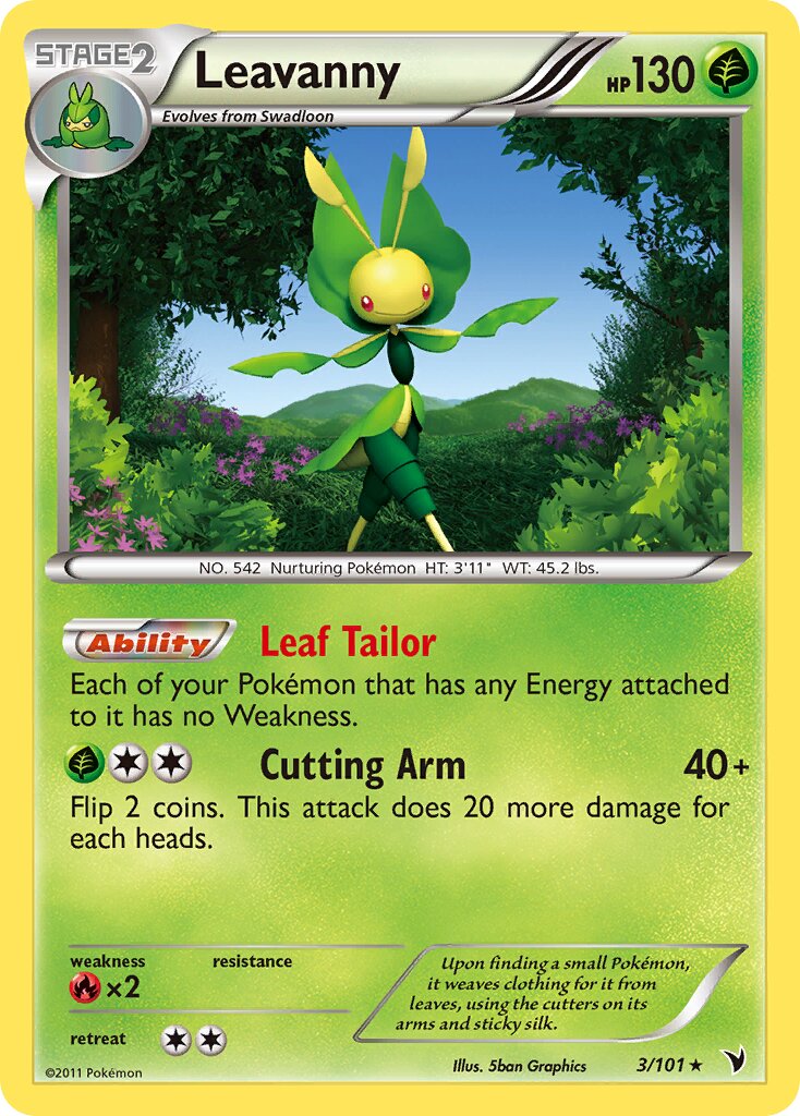 Leavanny 003/101 — Noble Victories (English Pokémon TCG card)