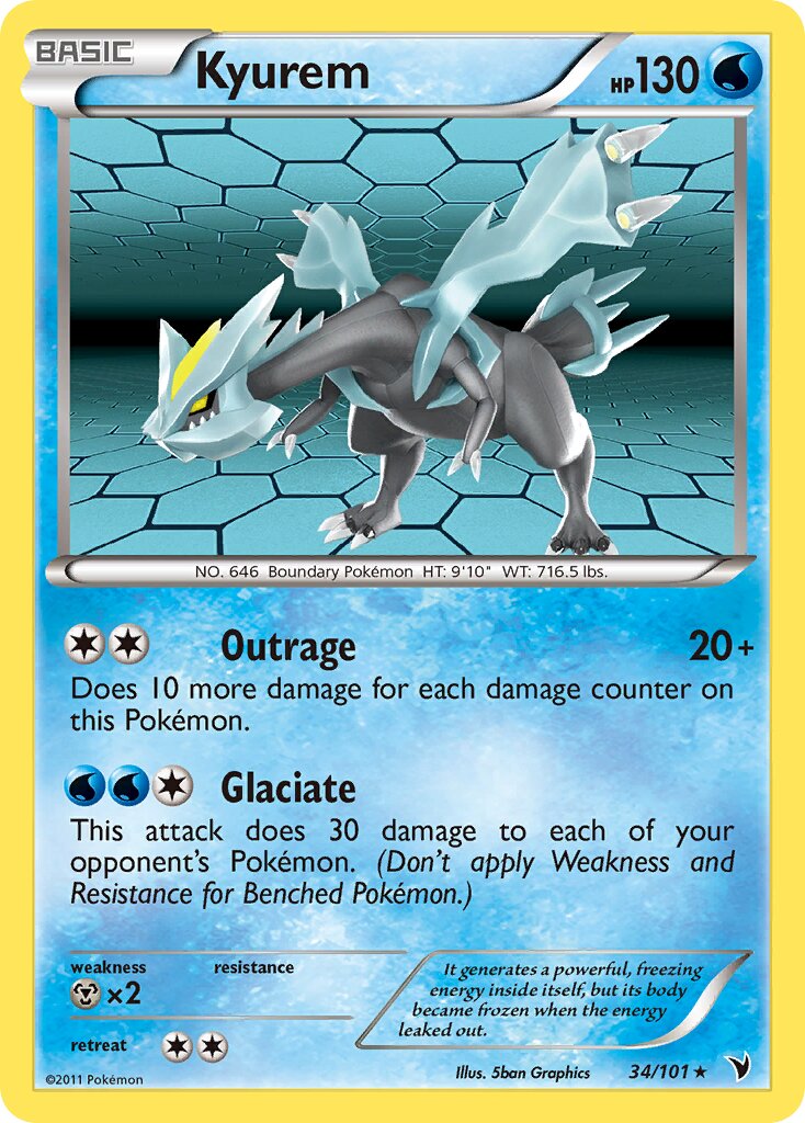 Kyurem 034/101 — Noble Victories (English Pokémon TCG card)