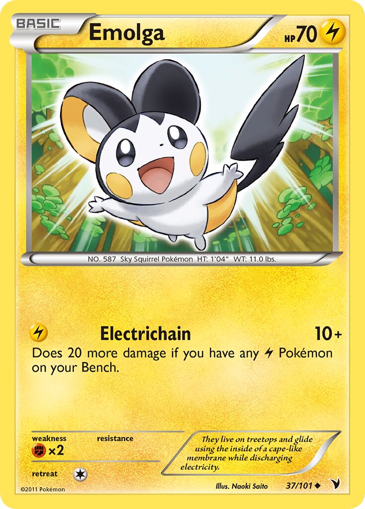 Emolga 037/101 — Noble Victories (English Pokémon TCG card)