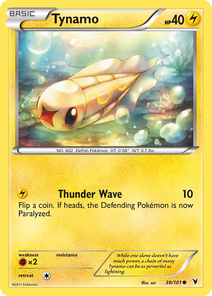 Tynamo 038/101 — Noble Victories (English Pokémon TCG card)