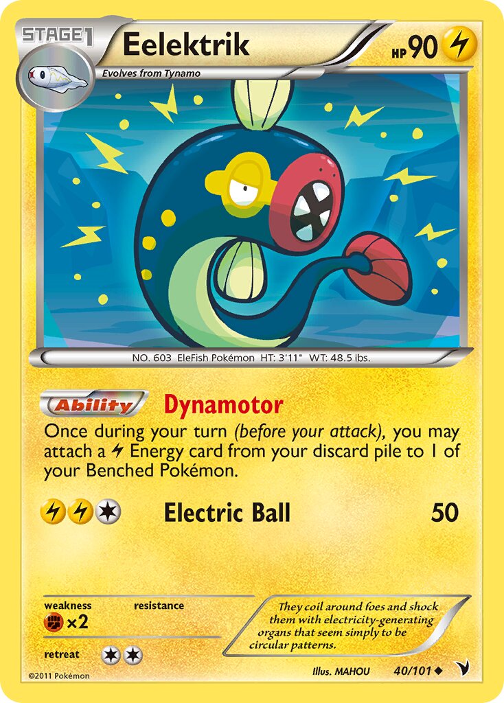 Eelektrik 040/101 — Noble Victories (English Pokémon TCG card)