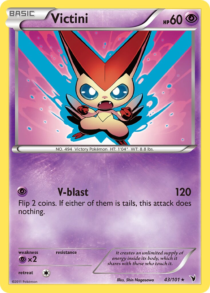 Victini 043/101 — Noble Victories (English Pokémon TCG card)