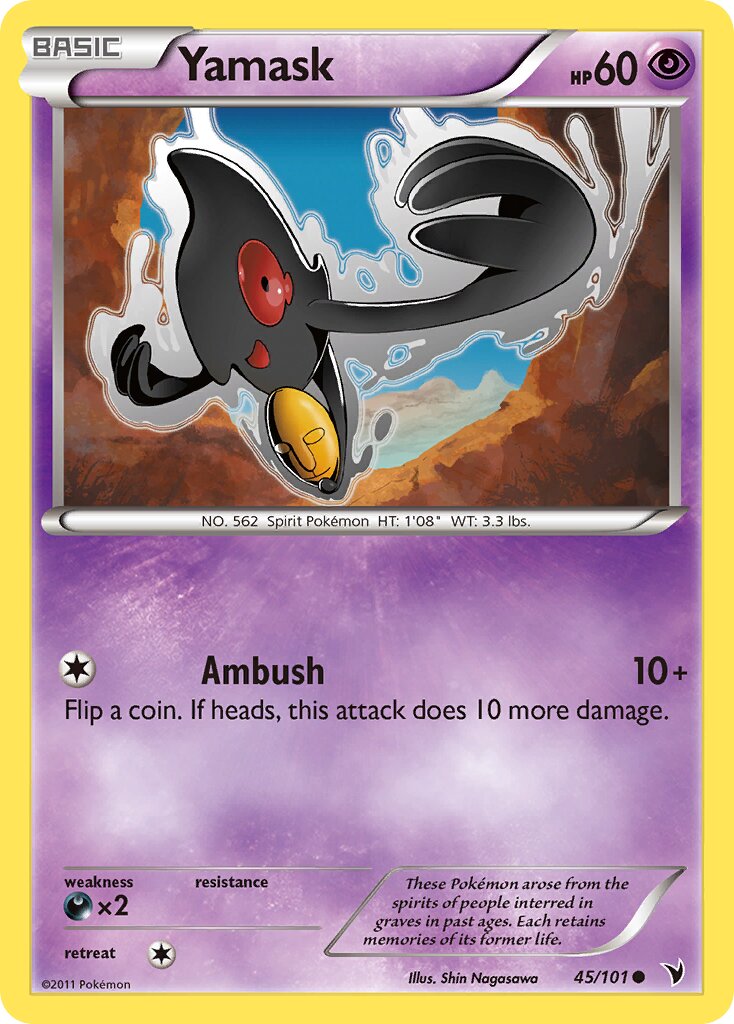 Yamask 045/101 — Noble Victories (English Pokémon TCG card)
