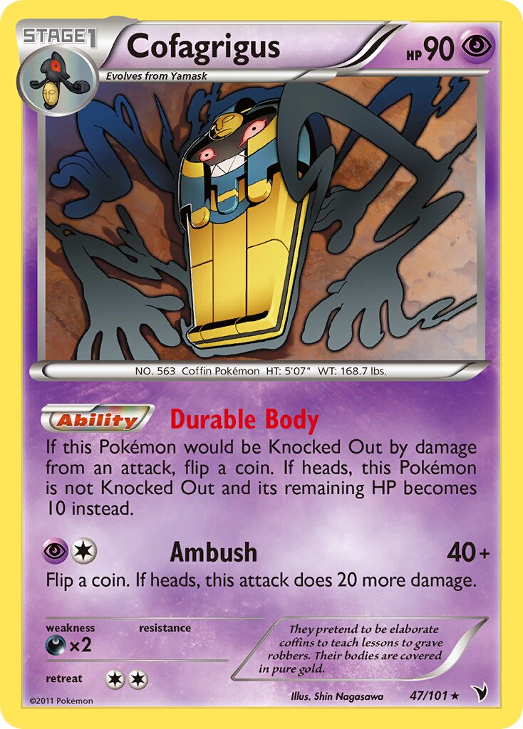 Cofagrigus 047/101 — Noble Victories (English Pokémon TCG card)