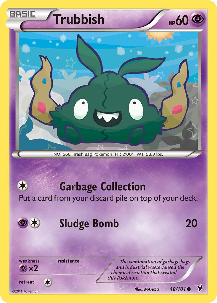 Trubbish 048/101 — Noble Victories (English Pokémon TCG card)