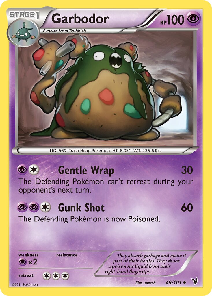 Garbodor 049/101 — Noble Victories (English Pokémon TCG card)
