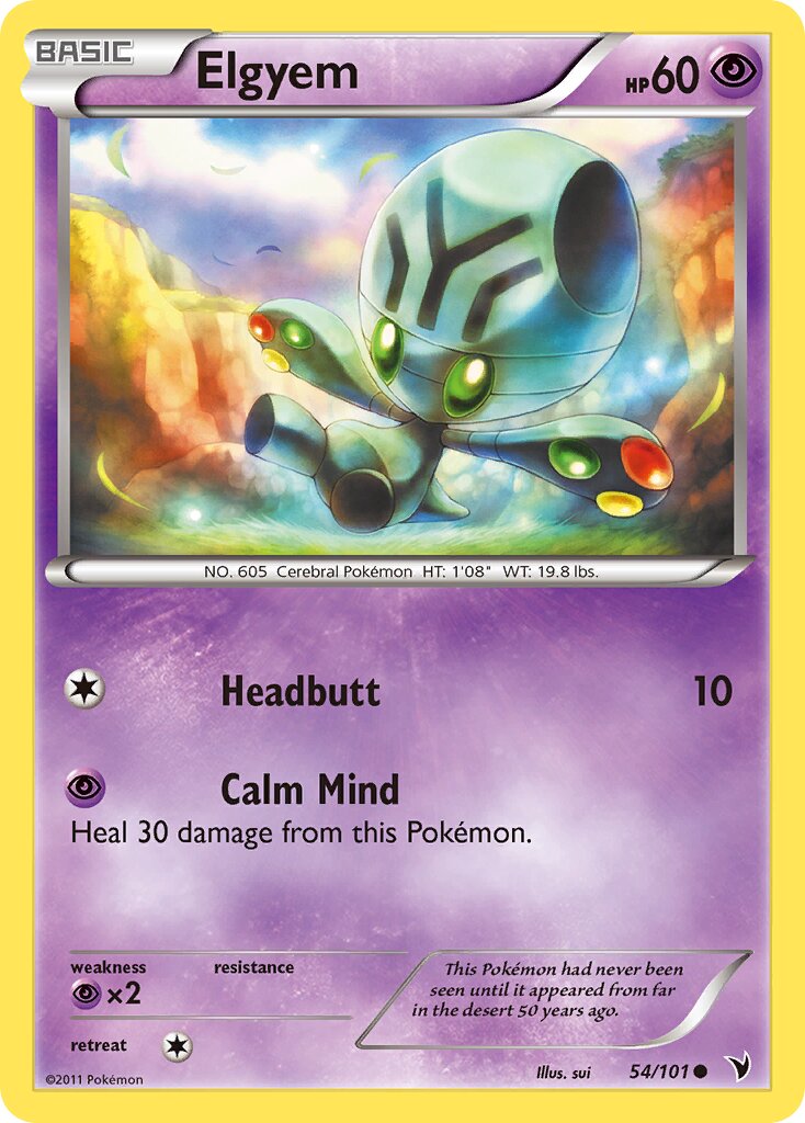 Elgyem 054/101 — Noble Victories (English Pokémon TCG card)
