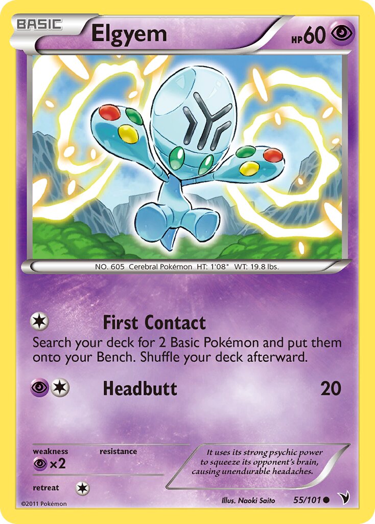 Elgyem 055/101 — Noble Victories (English Pokémon TCG card)