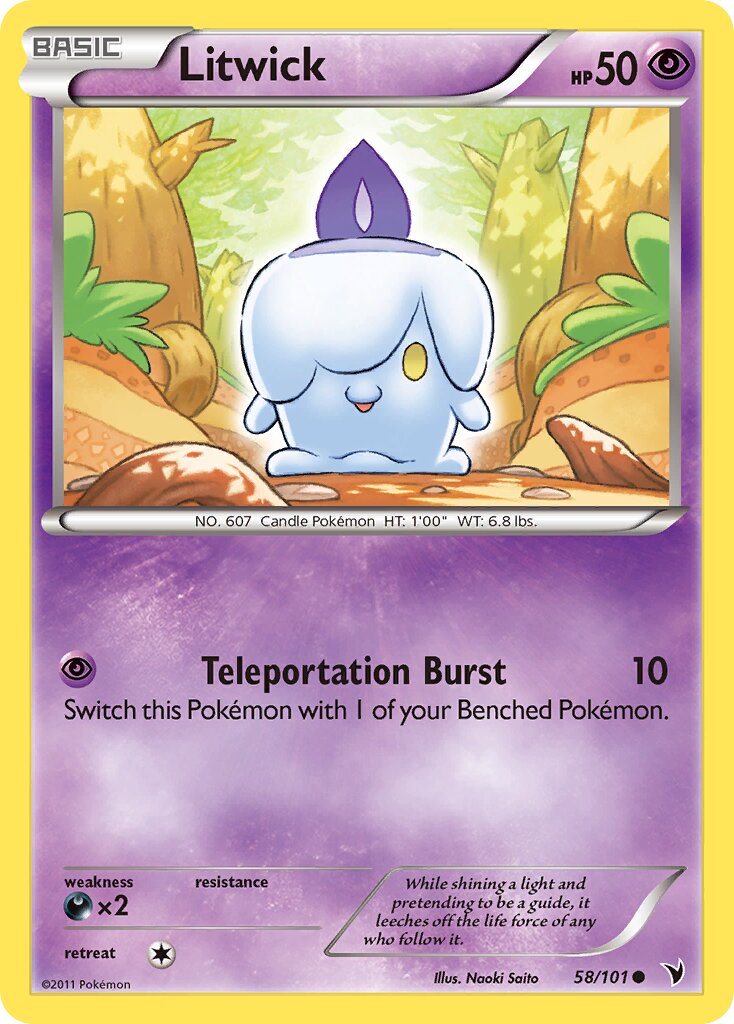Litwick 058/101 — Noble Victories (English Pokémon TCG card)