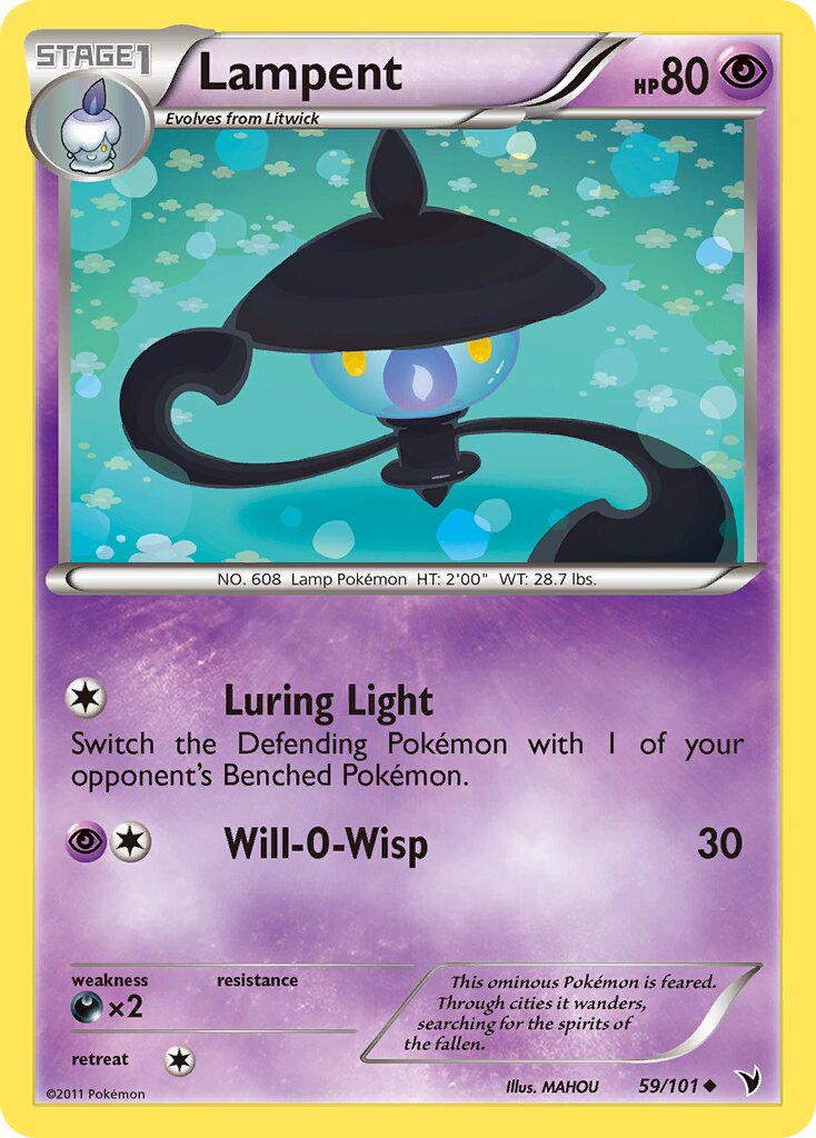 Lampent 059/101 — Noble Victories (English Pokémon TCG card)