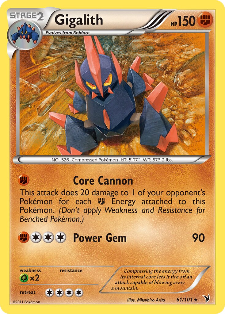 Gigalith 061/101 — Noble Victories (English Pokémon TCG card)