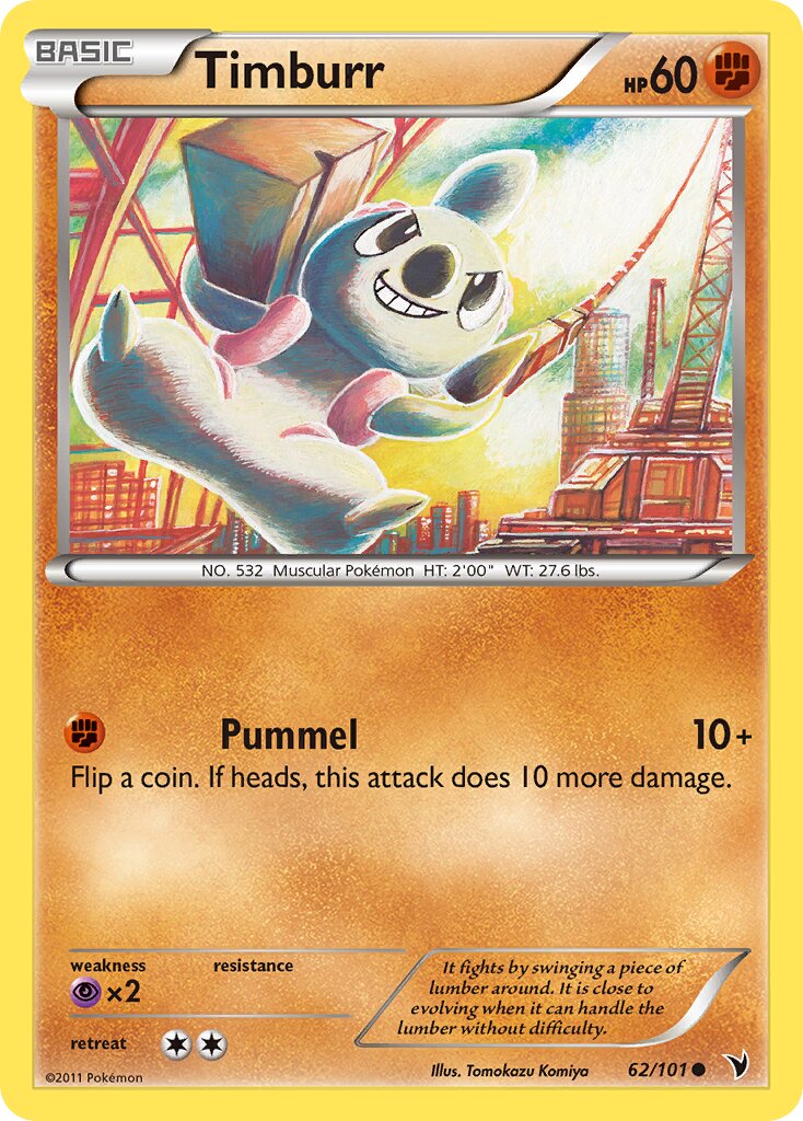 Timburr 062/101 — Noble Victories (English Pokémon TCG card)