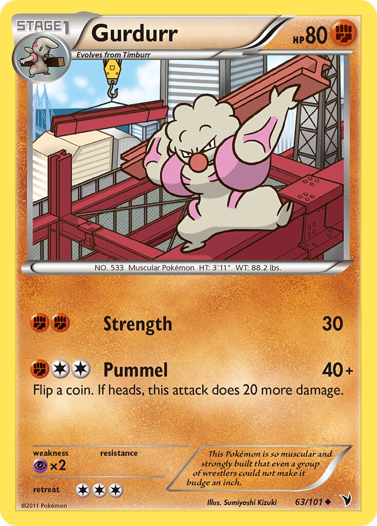 Gurdurr 063/101 — Noble Victories (English Pokémon TCG card)
