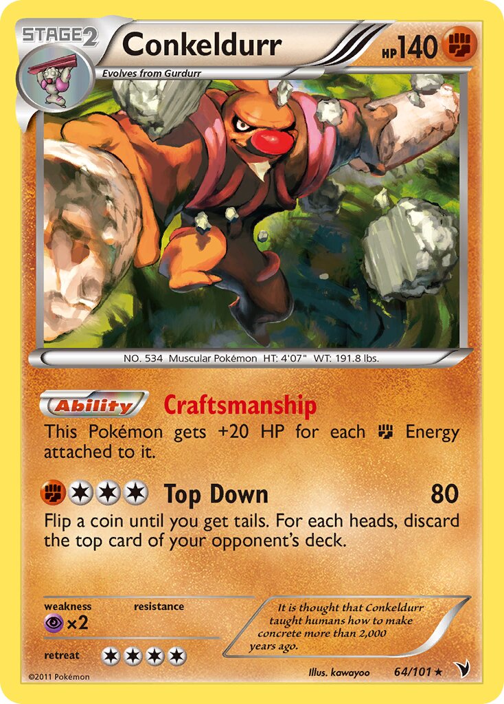 Conkeldurr 064/101 — Noble Victories (English Pokémon TCG card)