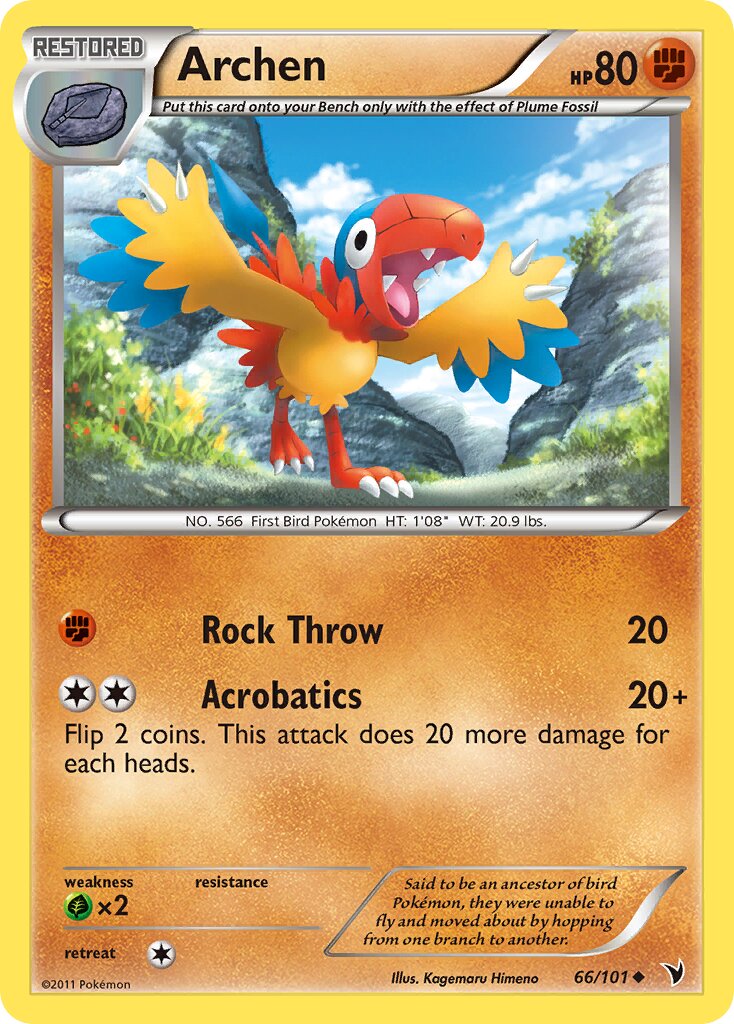 Archen 066/101 — Noble Victories (English Pokémon TCG card)