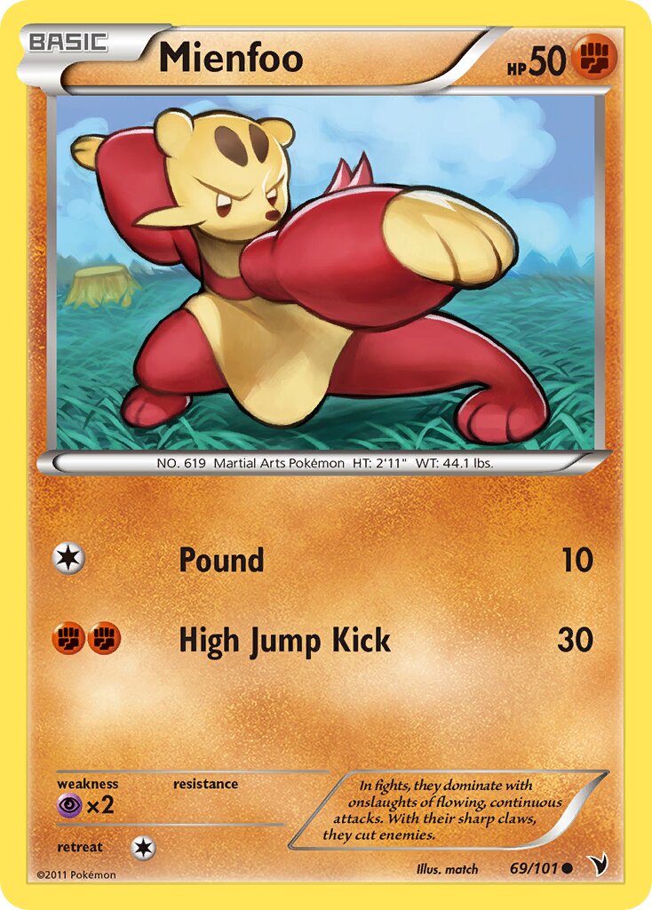 Mienfoo 069/101 — Noble Victories (English Pokémon TCG card)