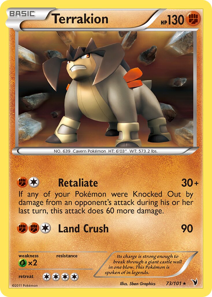 Terrakion 073/101 — Noble Victories (English Pokémon TCG card)
