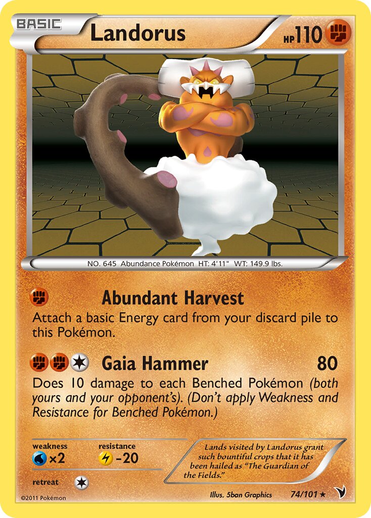 Landorus 074/101 — Noble Victories (English Pokémon TCG card)