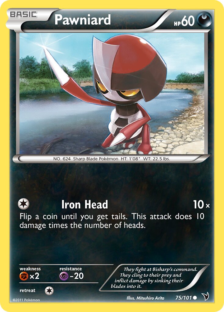 Pawniard 075/101 — Noble Victories (English Pokémon TCG card)