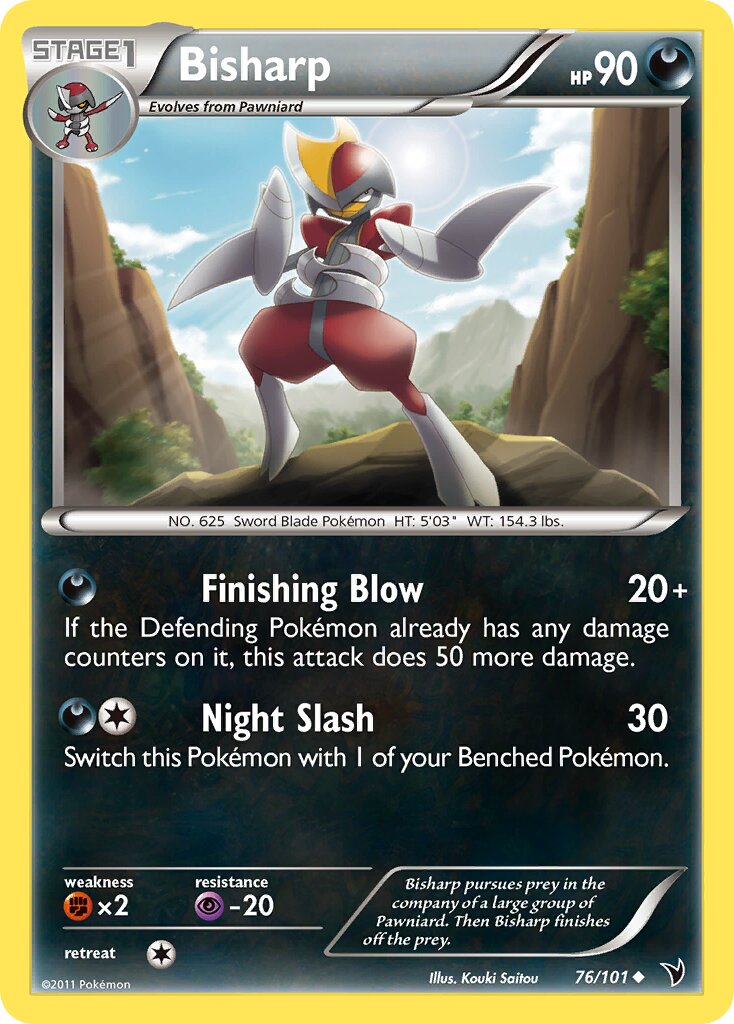 Bisharp 076/101 — Noble Victories (English Pokémon TCG card)