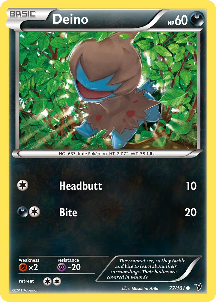 Deino 077/101 — Noble Victories (English Pokémon TCG card)