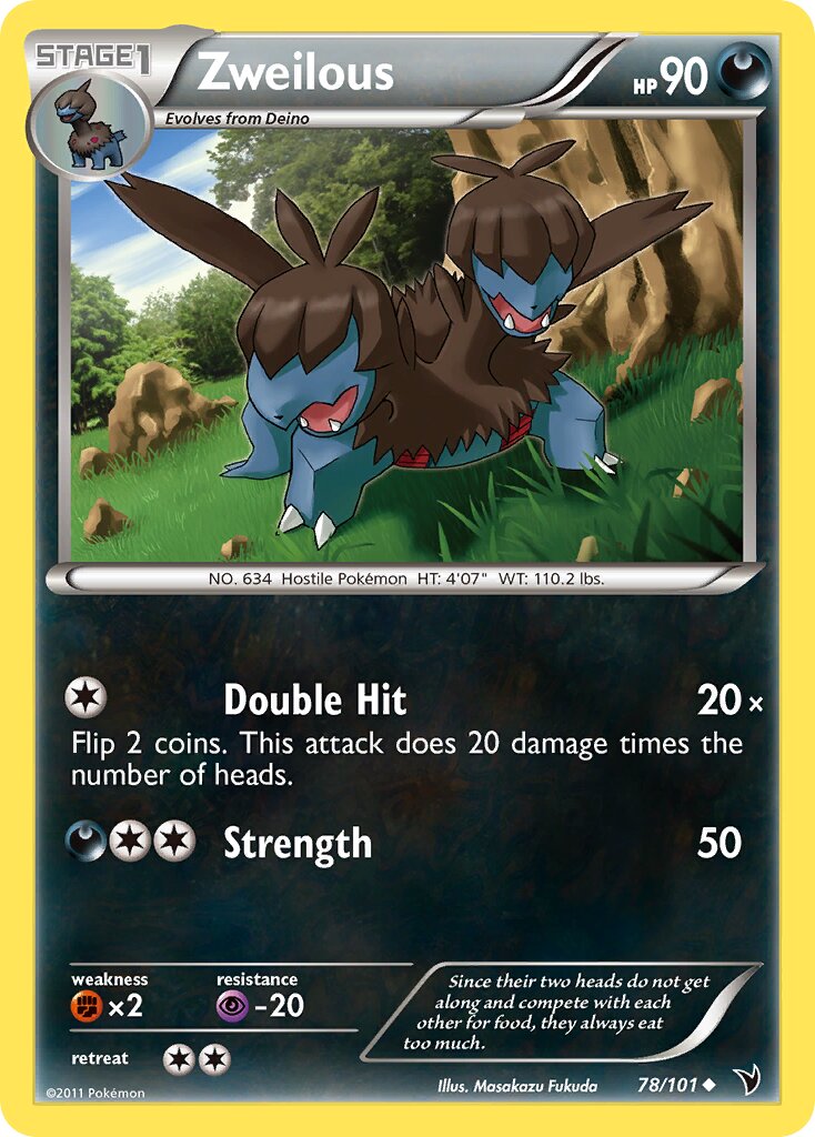 Zweilous 078/101 — Noble Victories (English Pokémon TCG card)