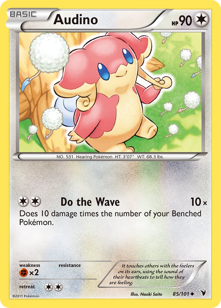 Audino 085/101 — Noble Victories (English Pokémon TCG card)