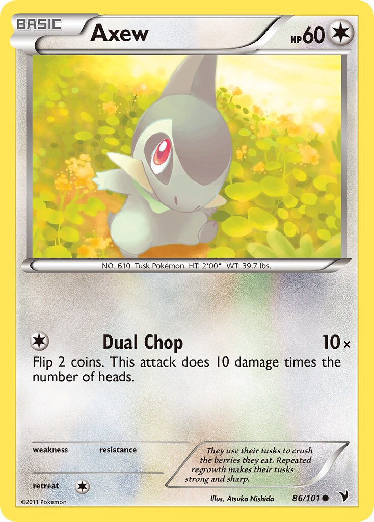 Axew 086/101 — Noble Victories (English Pokémon TCG card)