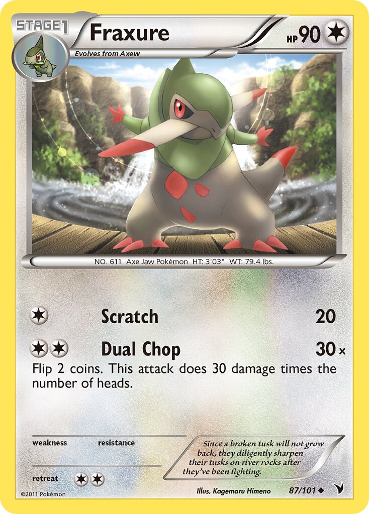Fraxure 087/101 — Noble Victories (English Pokémon TCG card)