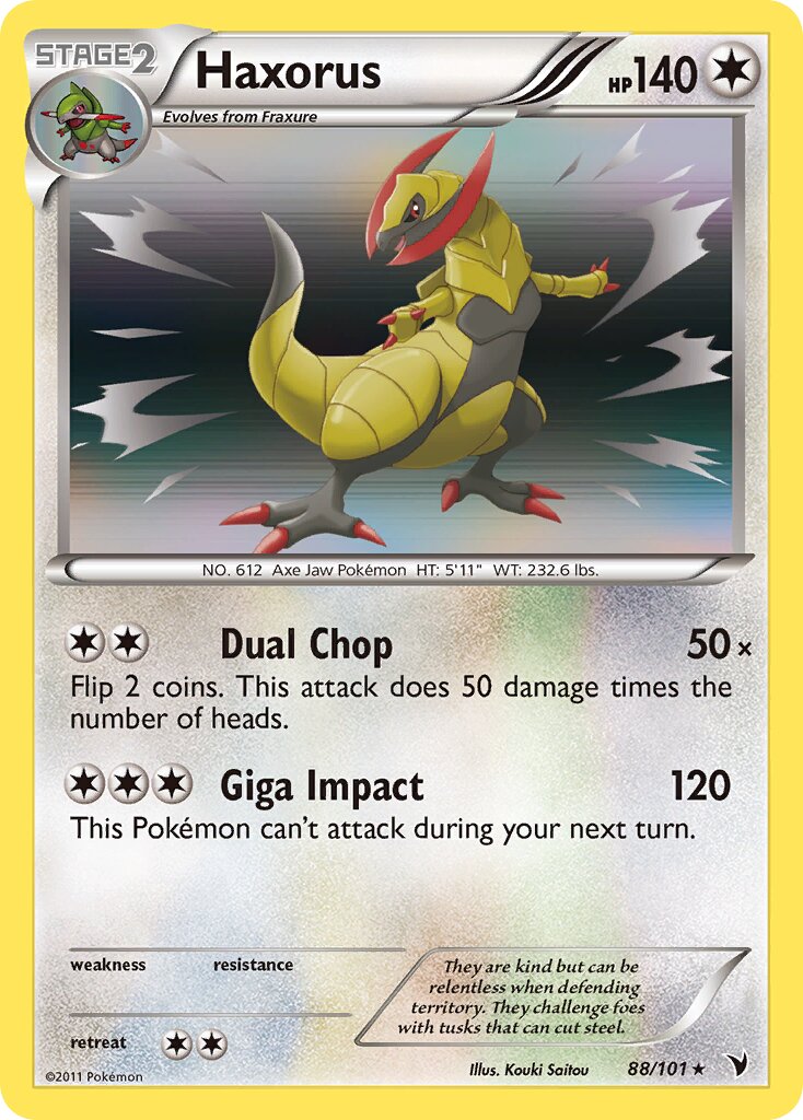 Haxorus 088/101 — Noble Victories (English Pokémon TCG card)