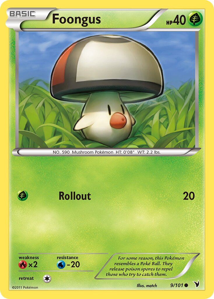 Foongus 009/101 — Noble Victories (English Pokémon TCG card)