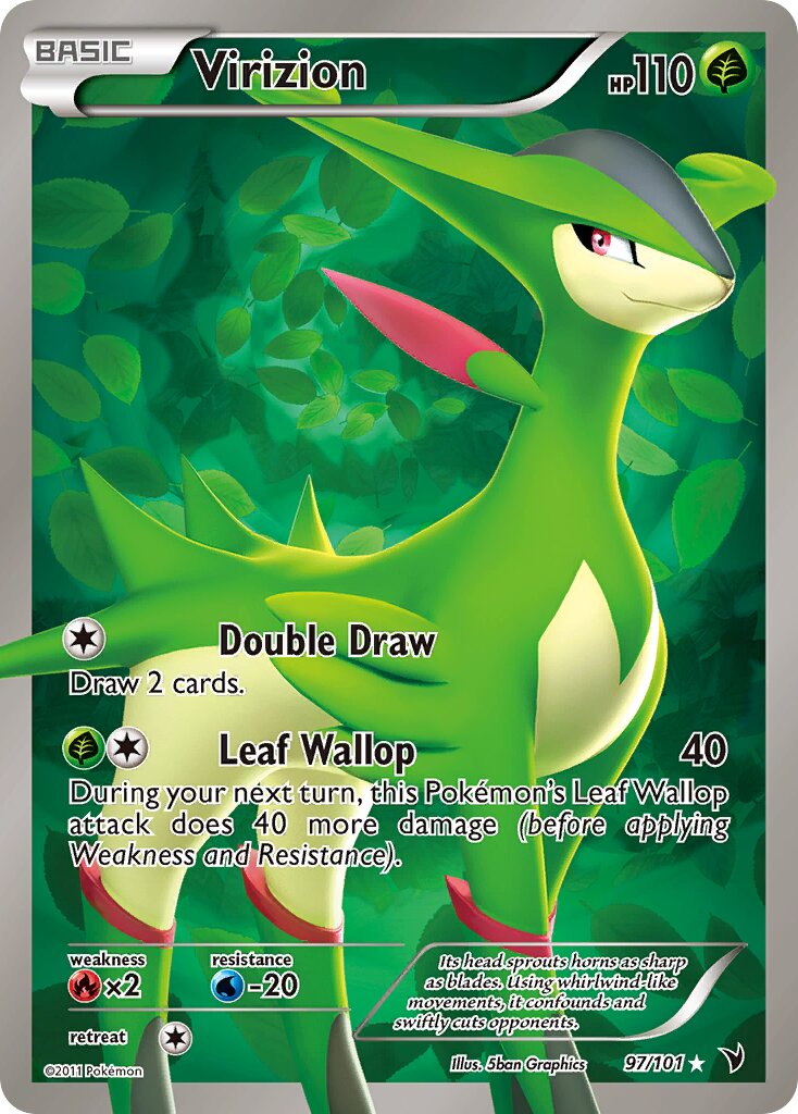 Virizion 097/101 — Noble Victories (English Pokémon TCG card)