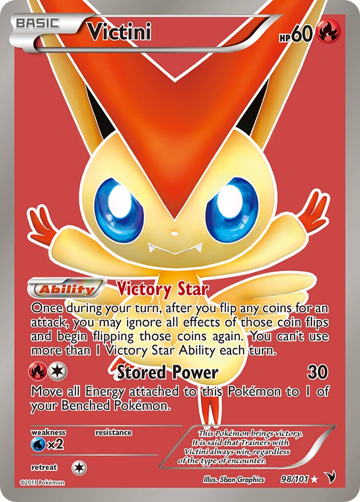Victini 098/101 — Noble Victories (English Pokémon TCG card)