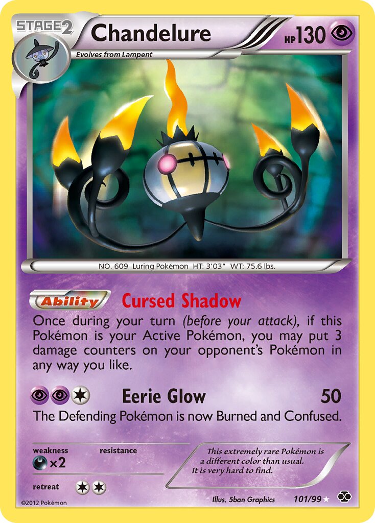 Chandelure 101/99 — Next Destinies (English Pokémon TCG card)