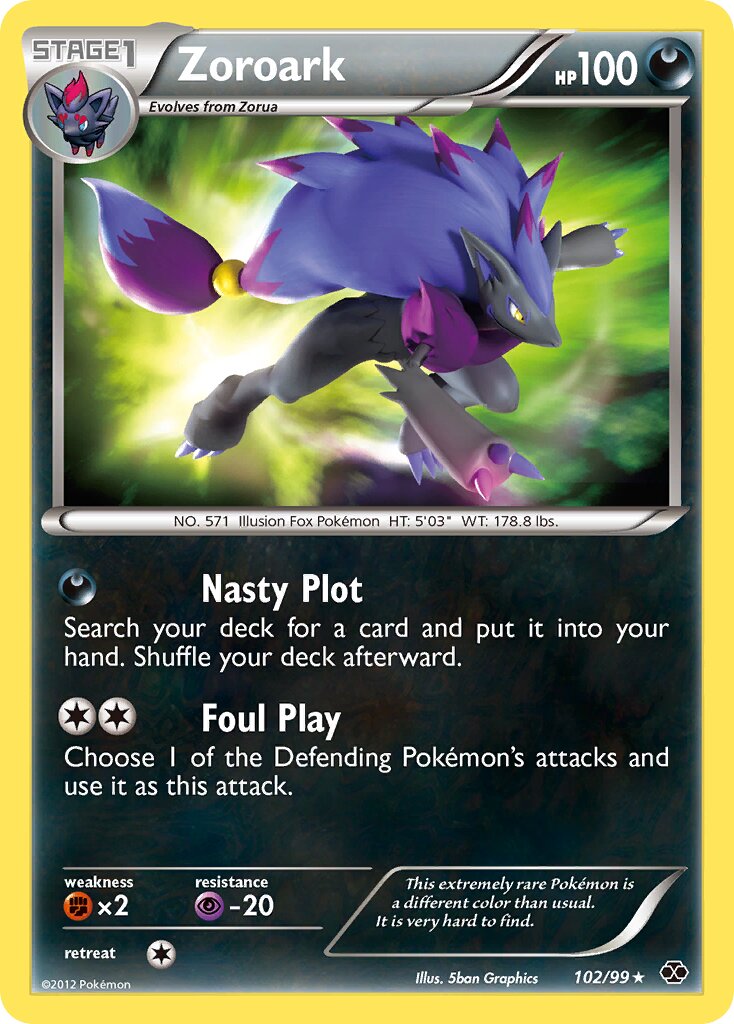 Zoroark 102/99 — Next Destinies (English Pokémon TCG card)