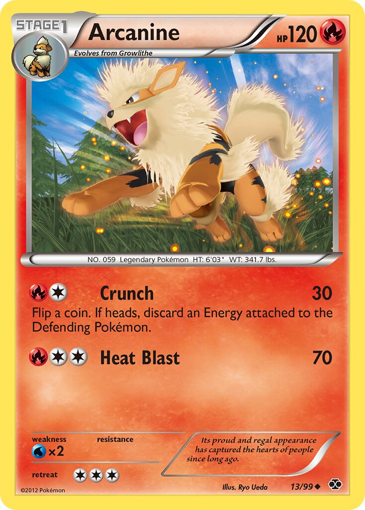 Arcanine 013/99 — Next Destinies (English Pokémon TCG card)