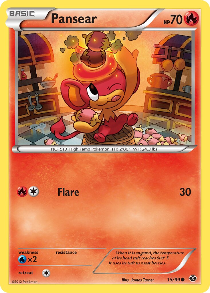 Pansear 015/99 — Next Destinies (English Pokémon TCG card)