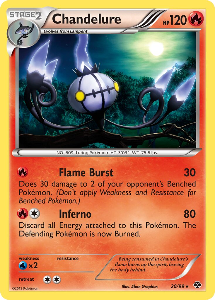 Chandelure 020/99 — Next Destinies (English Pokémon TCG card)