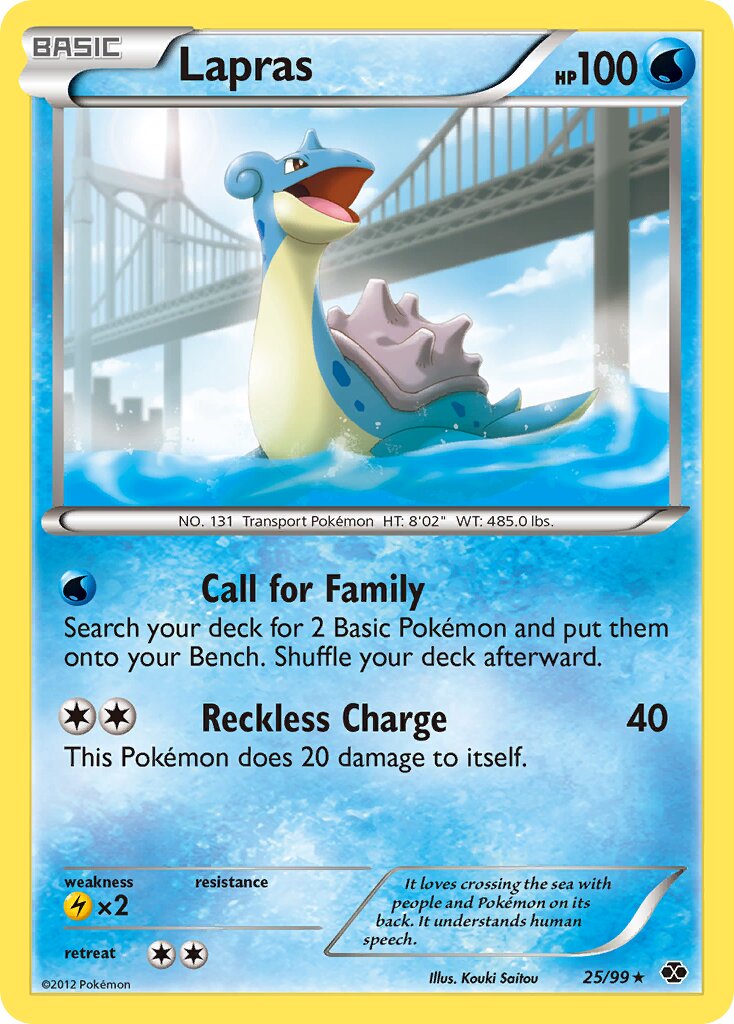 Lapras 025/99 — Next Destinies (English Pokémon TCG card)