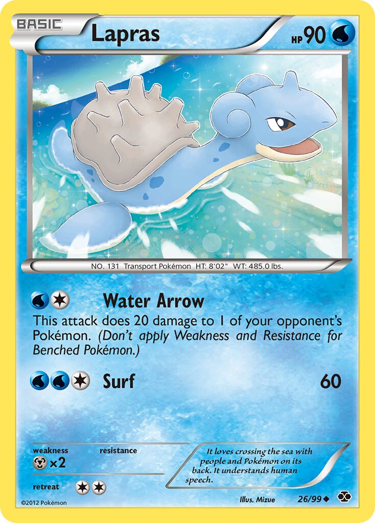 Lapras 026/99 — Next Destinies (English Pokémon TCG card)