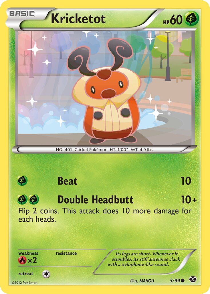 Kricketot 003/99 — Next Destinies (English Pokémon TCG card)