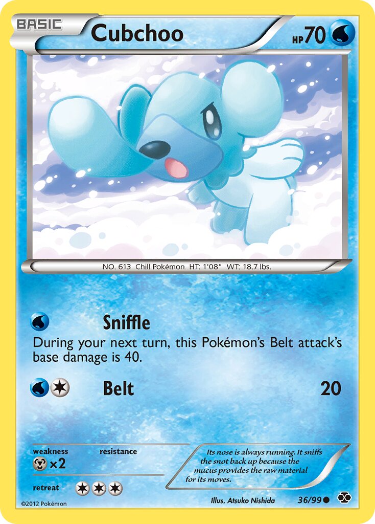 Cubchoo 036/99 — Next Destinies (English Pokémon TCG card)