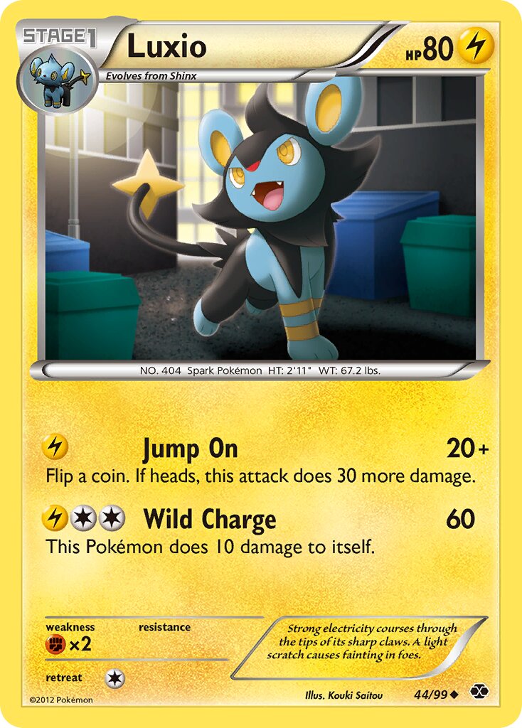Luxio 044/99 — Next Destinies (English Pokémon TCG card)