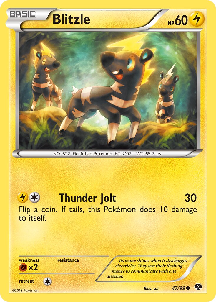 Blitzle 047/99 — Next Destinies (English Pokémon TCG card)
