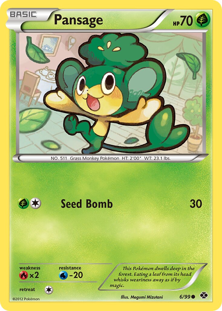 Pansage 006/99 — Next Destinies (English Pokémon TCG card)