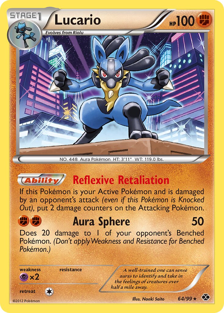 Lucario 064/99 — Next Destinies (English Pokémon TCG card)