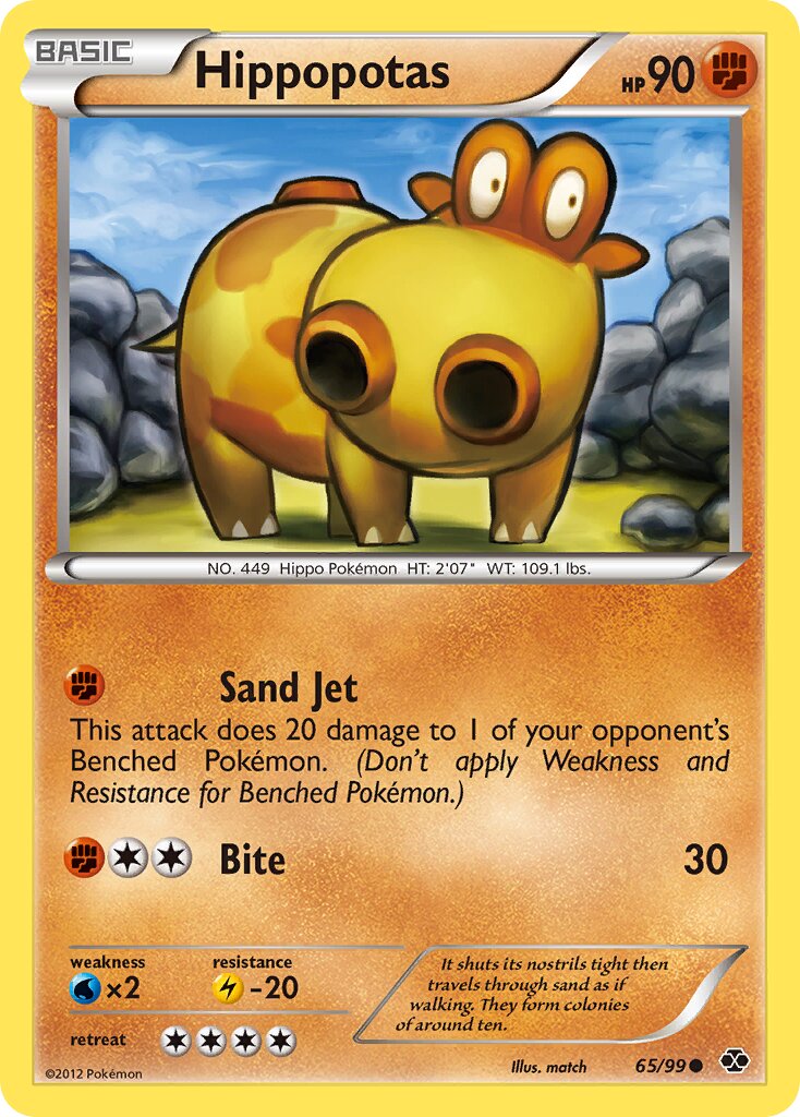 Hippopotas 065/99 — Next Destinies (English Pokémon TCG card)