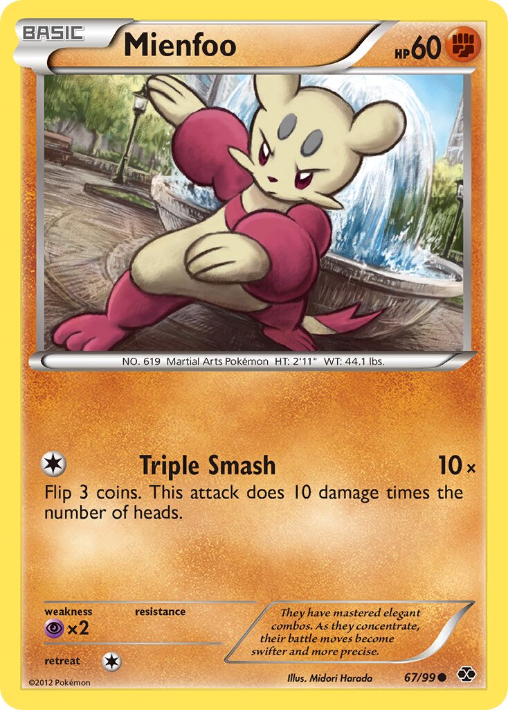 Mienfoo 067/99 — Next Destinies (English Pokémon TCG card)