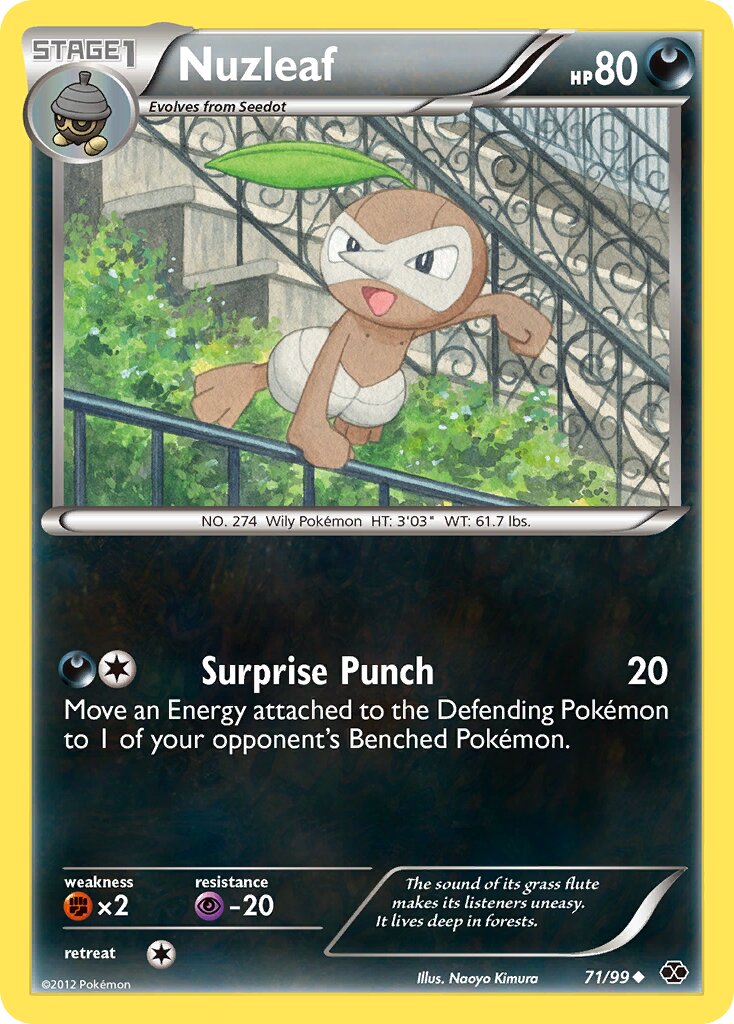 Nuzleaf 071/99 — Next Destinies (English Pokémon TCG card)